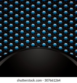 Abstract background, metallic blue brochure, vector