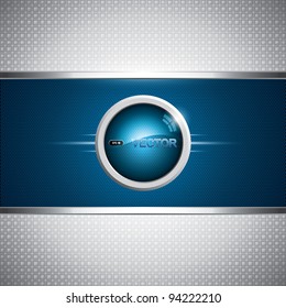 Abstract background, metallic blue brochure, vector