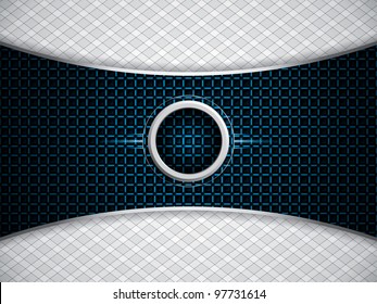 Abstract background, metallic blue brochure, vector