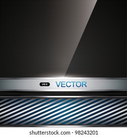 Abstract background, metallic blue brochure, vector