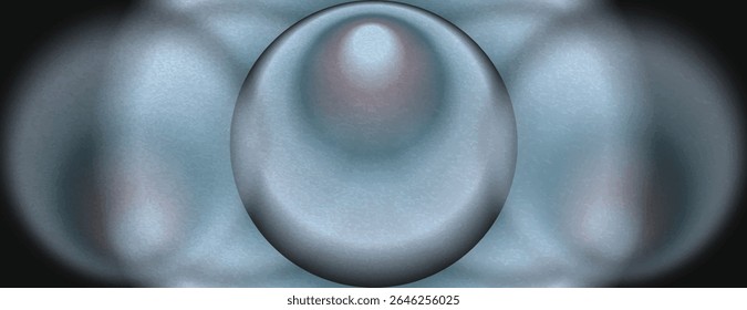 Fondo Abstractas con un fondo azul metálico, con una esfera texturizada y brillante. El fondo tiene un degradado azul futurista. Vector de fondo de patrón de círculo de gradiente Abstractas