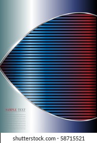 abstract background metallic blue and red lines, vector.