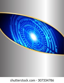 Abstract background, metallic and blue technology , vector 