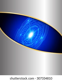 Abstract background, metallic and blue technology , vector 