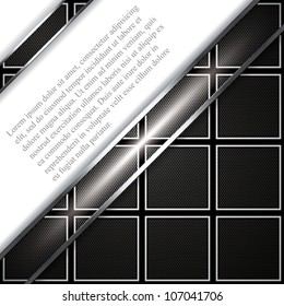 Abstract background, metallic brochure, vector