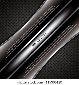Abstract background, metallic brochure, vector
