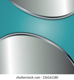 Abstract background, metallic brochure, vector