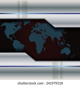 Abstract background, metallic  brochure, vector
