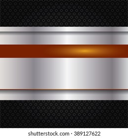 Abstract background, metallic brochure, vector