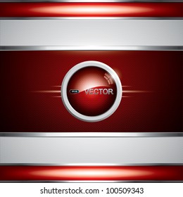 Abstract background, metallic red brochure, vector