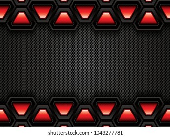 Abstract background, metallic red brochure, vector