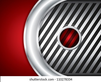 Abstract background, metallic red brochure, vector