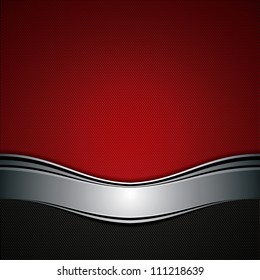 Abstract background, metallic red brochure, vector