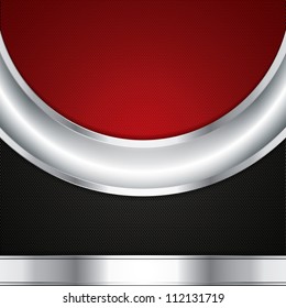 Abstract background, metallic red brochure, vector