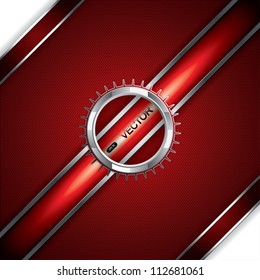Abstract background, metallic red brochure, vector
