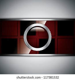 Abstract background, metallic red brochure, vector