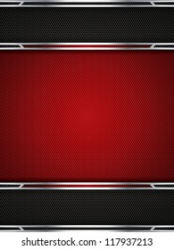 Abstract background, metallic red brochure, vector