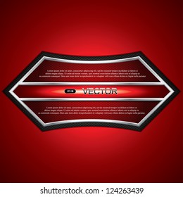 Abstract background, metallic red brochure, vector