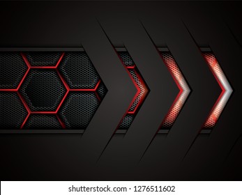 Abstract background, metallic red brochure, vector