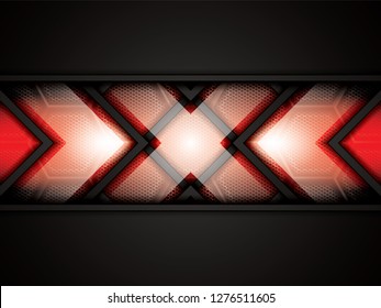 Abstract background, metallic red brochure, vector