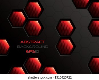 Abstract background, metallic red brochure, vector