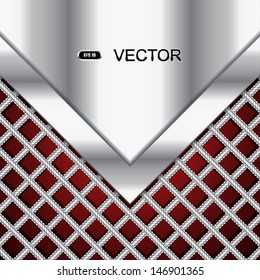 Abstract background, metallic red brochure, vector