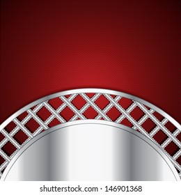 Abstract background, metallic red brochure, vector