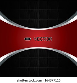 Abstract background, metallic red brochure, vector