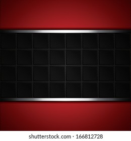 Abstract background, metallic red brochure, vector