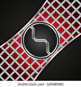Abstract background, metallic red brochure, vector