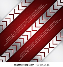 Abstract background, metallic red brochure, vector