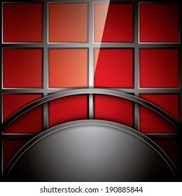 Abstract background, metallic red brochure, vector