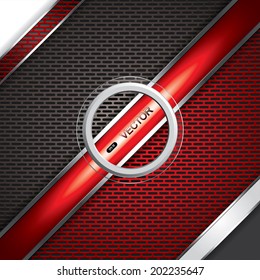 Abstract background, metallic red brochure, vector