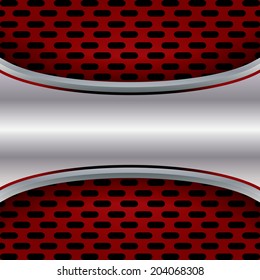 Abstract background, metallic red brochure, vector 