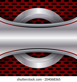 Abstract background, metallic red brochure, vector 