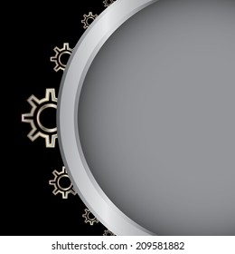 Abstract background, metallic red brochure, vector 