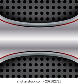 Abstract background, metallic red brochure, vector 