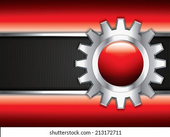 Abstract background, metallic red brochure, vector
