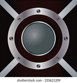 Abstract background, metallic red brochure, vector