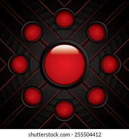 Abstract background, metallic red brochure, vector