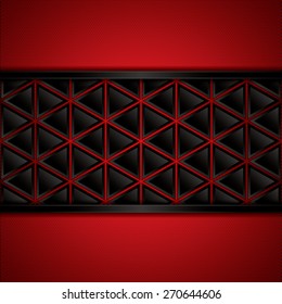 Abstract background, metallic red brochure, vector