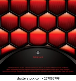 Abstract background, metallic red brochure, vector