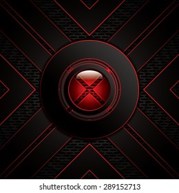 Abstract background, metallic red brochure, vector