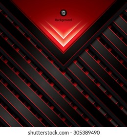 Abstract background, metallic red brochure, vector