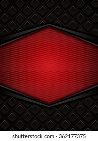 Abstract background, metallic red brochure, vector