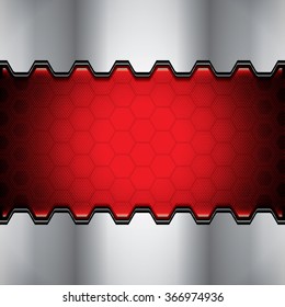 Abstract background, metallic red brochure, vector