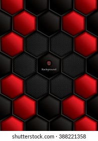 Abstract background, metallic red brochure, vector