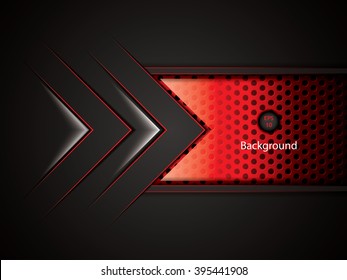 Abstract background, metallic red brochure, vector