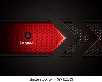 Abstract background, metallic red brochure, vector