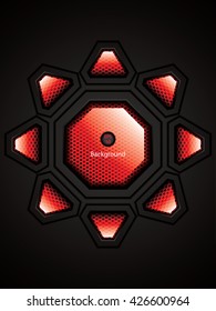 Abstract background, metallic red brochure, vector